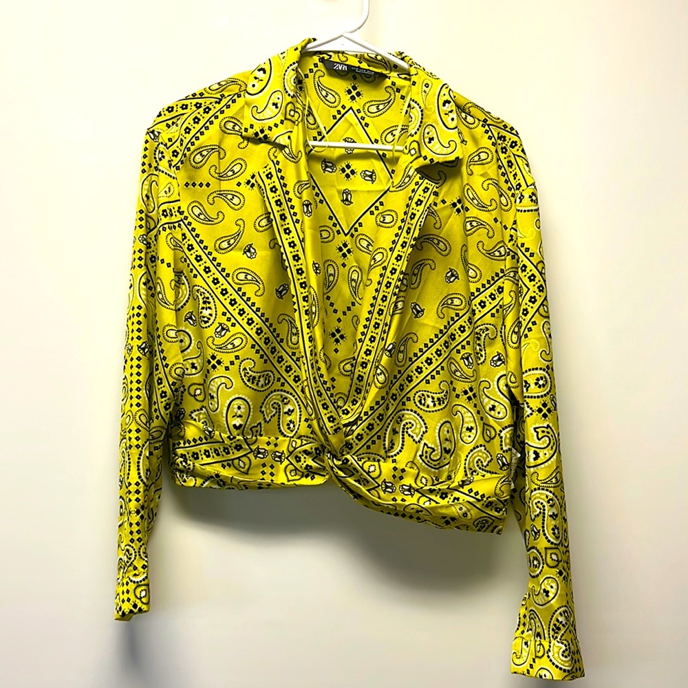 Zara Lime Green Bandana Print - Size M